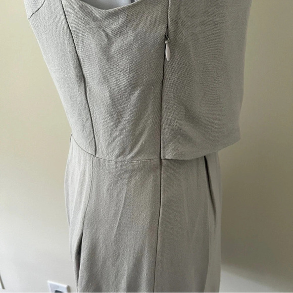 Diane Von Furstenberg DVF Fumi Tan Grey Poplin Shift Dress Women’s Size 4 - Picture 6 of 12